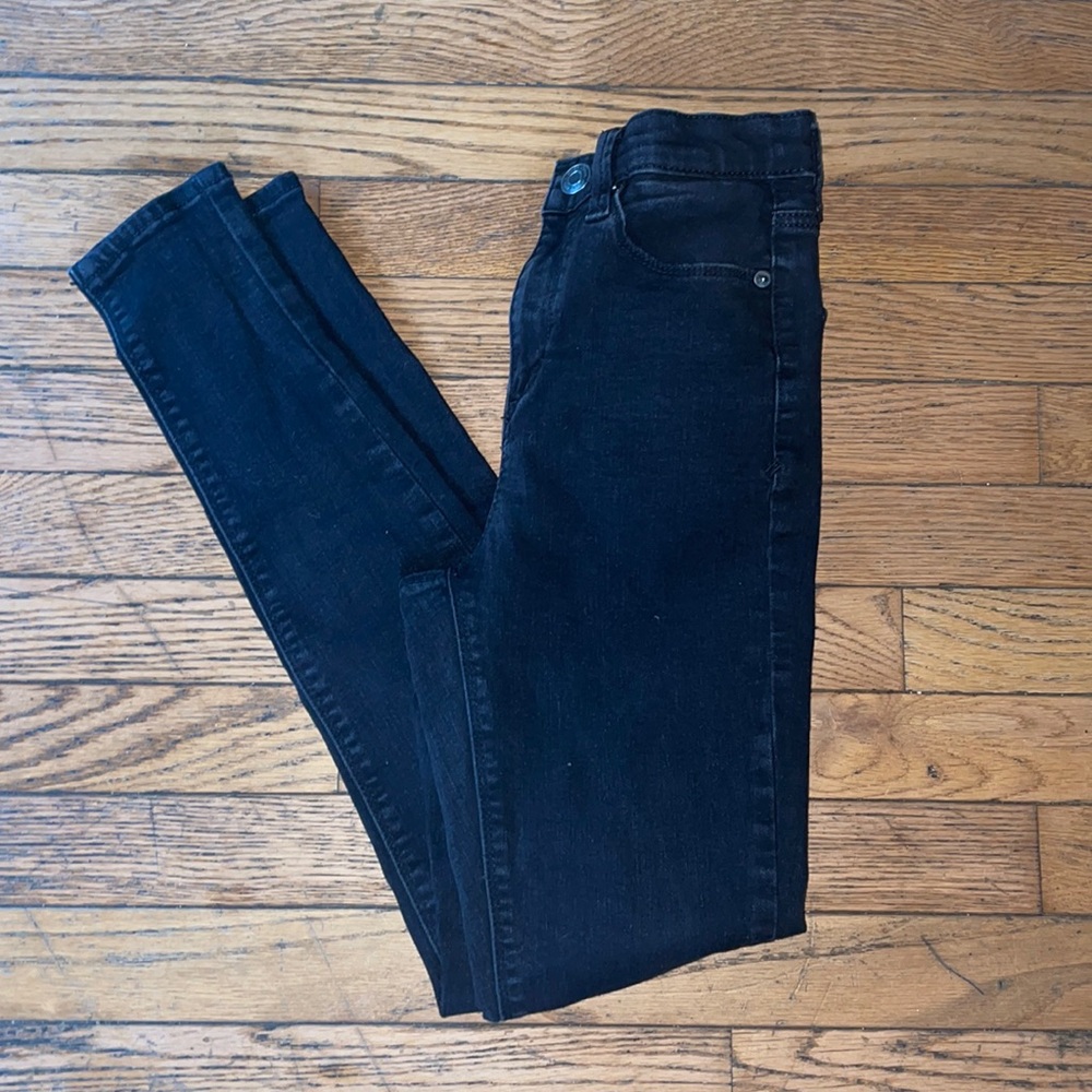 Mudd flex stretch high rise skinny black jeans size 1